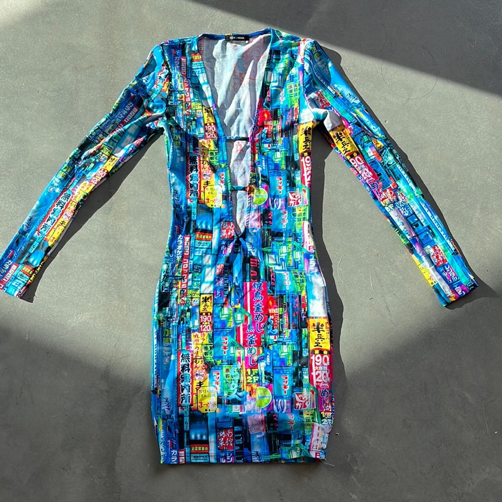 Japanese street light cut out dress